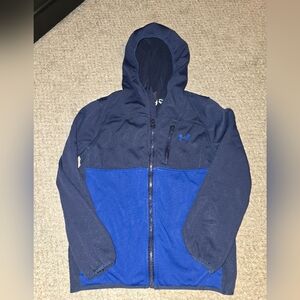 Under Armour Boys Blue Hooded Jacket Size Medium